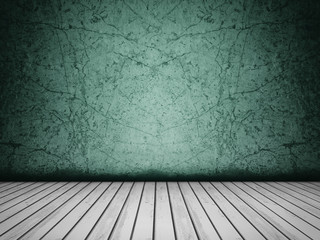 Grunge Concrete Emerald Background