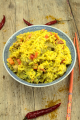 riz au curry et lait de coco