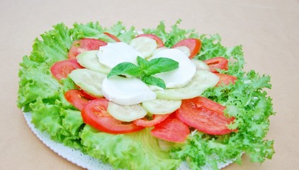 Fototapeta na wymiar vegetarian dish,mixed salad