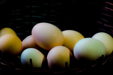 eggs in easter basket