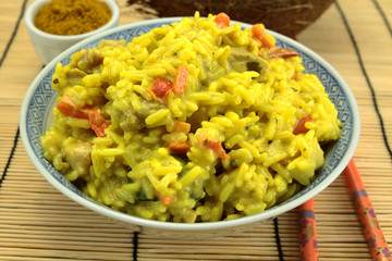 riz au curry et lait de coco