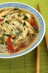 soupe aux ramen et poulet