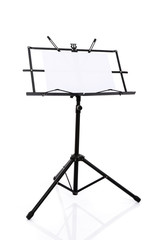 music stand isolated on white background