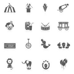 Fototapeta premium Circus Icon Black