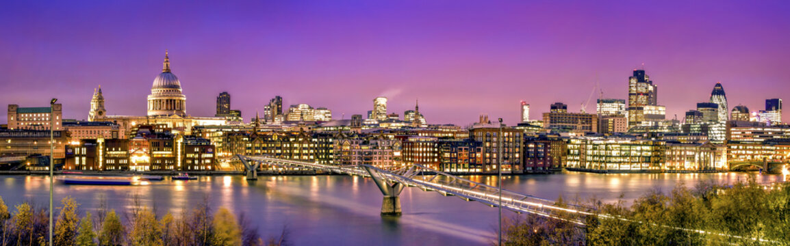 City of London at twilight