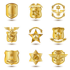 Police Badges Gold