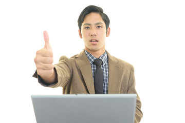 笑顔のビジネスマン