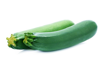 Ripe zucchini isolated on a white.