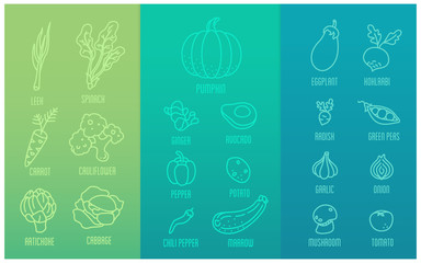 vegetable icons for a healthier life