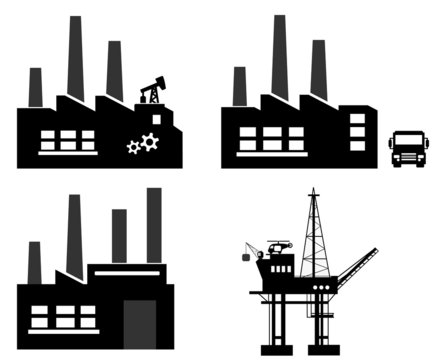 Industrie en 4 icônes