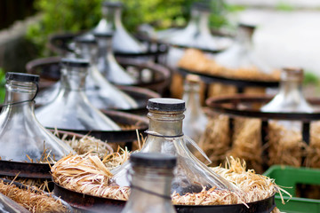 EMpty Glass Vine Demijons