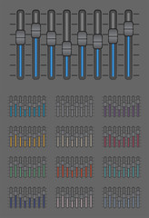 Vector pack of graphic equalizers