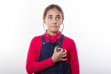 Little girl with stethoscope