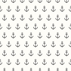 Vector seamless pattern with grey anchors