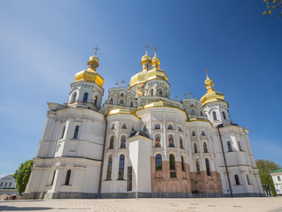 Fototapeta na wymiar Church of famous Kiev Pechersk Lavra Monastery
