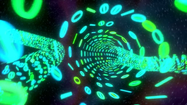Binary tunnel wormhole flight through space warp speed dimension