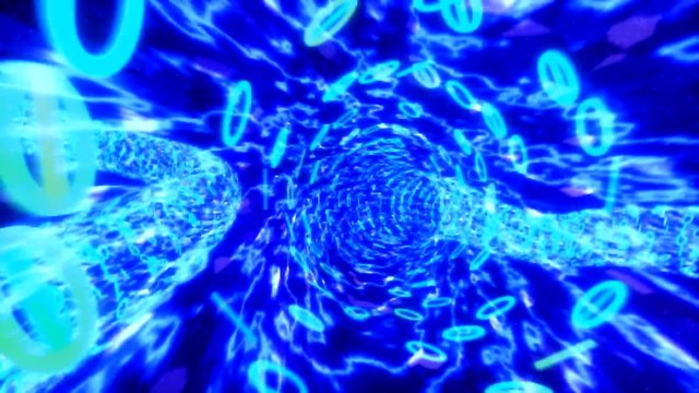 Binary tunnel wormhole flight through space fibre fiber optic vi