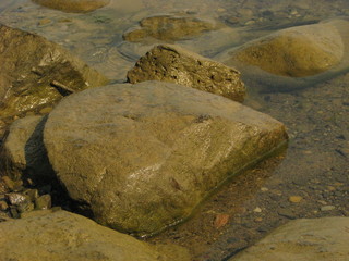 Rocks in water