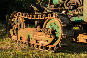 Fototapeta na wymiar Vintage Bulldozer Track