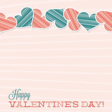 Vintage Typographic Valentine's Day card in vector format.