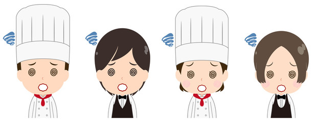 コック　ウェイトレス　混乱