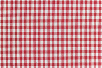 red and white checkered tablecloth