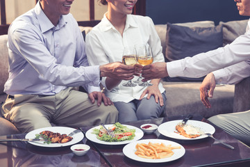 Toasting at the dinner