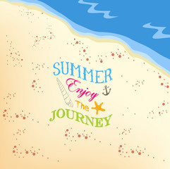 Summer enjoy the jorney on the beach background