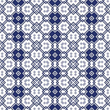 Seamless ornamental pattern in blue