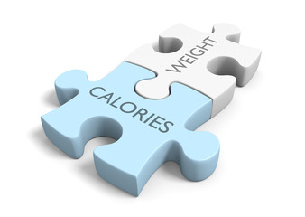 The link between calories and weight gain for dieting - obrazy, fototapety, plakaty
