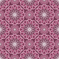 Abstract floral spirograph pattern