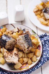 Baked mackerel