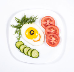 creative design of food on the plate