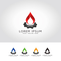 Fire Flames Abstract Logo Design