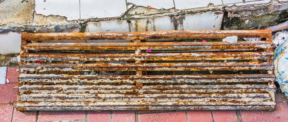 Close up old Steel rod.