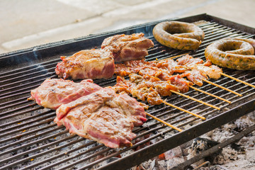 Sai Aua and grilled pork (Notrhern Thai Spicy Sausage ) ,Chiang
