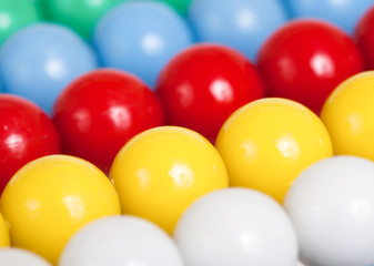 Close up of an old colorful abacus, selective focus