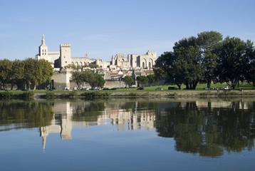 Fototapeta na wymiar France, Avignon, across the Rhone