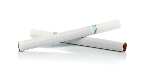 Two cigarette isolated on a white background