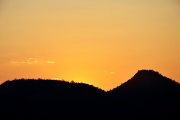sunset at the mountain