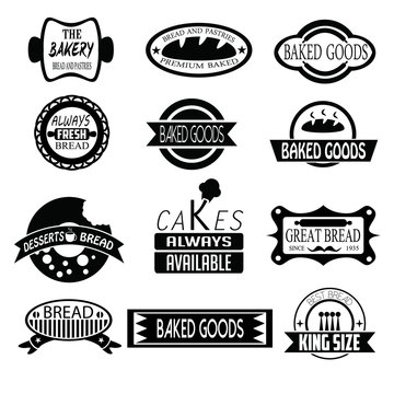 Set of  bakery badges, logos, and  labels