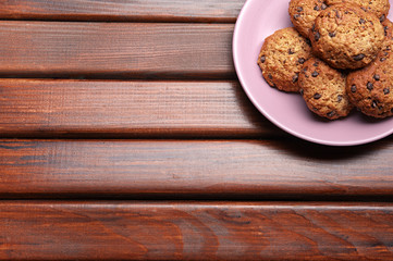 cookies on a wooden table