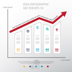 Design business graph chart.Vector/EPS10