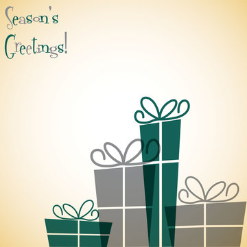 Line of Christmas presents in vector format.