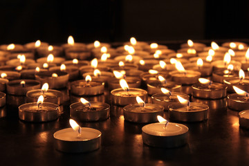 burning memorial candles - obrazy, fototapety, plakaty