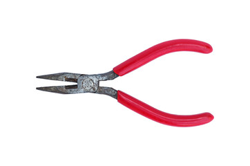 Pliers red tool isolated