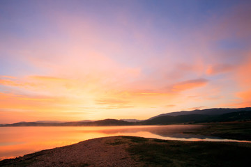 abstract lake