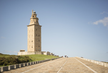 Hercules tower (lighthouse), La Coruna, Galicia, Spain, UNESCO