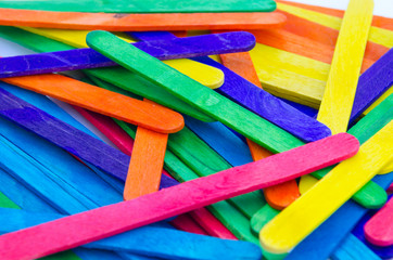 Colorful of icecream sticks background