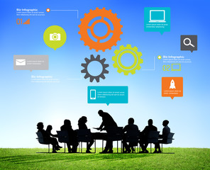 Team Teamwork Cog Functionality Technology Business Concept
